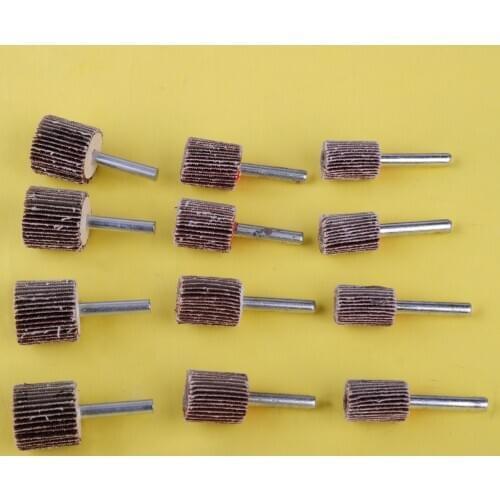 6pcs 80 Grit 15/20/25mm Sanding Disc Flap Wheel Sander Replacement Abrasive Grinder Rotary Tool Dremel Mini Drill Tools