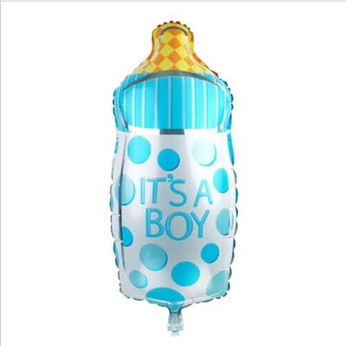 82 * 43cm Cartoon Polka Dot Baby Bottle Aluminum Film Balloon Childrens Birthday Baby Hundred Day Decoration Aluminum Balloon