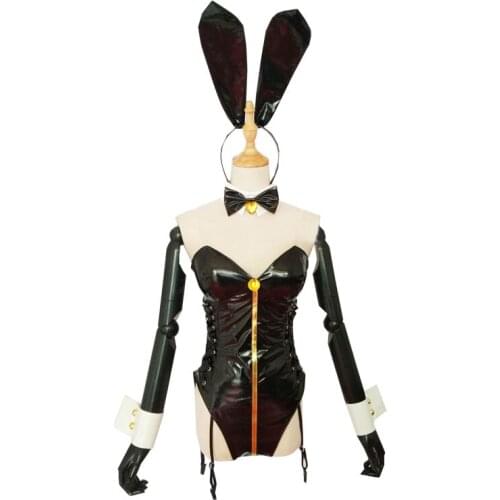 Anime Azur Lane Takao Cosplay Costume Women Lolita Bunny Girl IJN Atago Black Sexy Uniform Halloween Carniva Party Suit 11