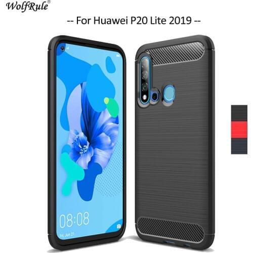 Carbon Fiber Phone Case For Huawei P20 Lite 2019 Case Soft TPU Back Cover For Huawei P20 Lite 2019 Rugged Phone Bumper 6.4