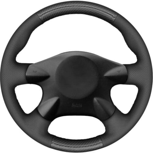 Car Steering Wheel Cover Black Carbon Fiber Black Leather For Nissan Primera Paladin Almera N16 Pathfinder X-Trail Infiniti M45