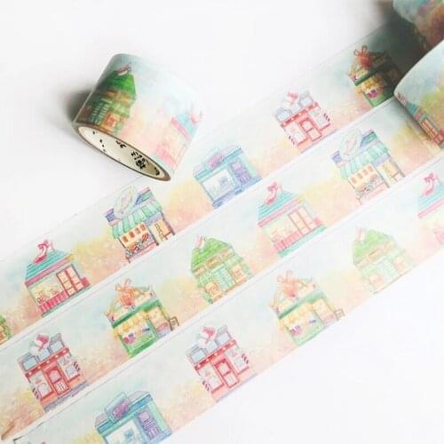 3cmX5M Dream House Decorative Kawaii Stickers Tape Type Korean Stickers Aesthetic Stickers In Roll Washi Paper Tape Stick Label