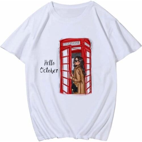 Korean Fashion Women T-Shirt Summer Elegant Girls Graphic Tees Top Short Sleeve Casual Plus Size Ladies T Shirts Friends Tumblr