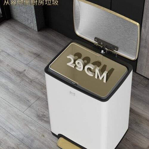 Stainless Steel Trash Bin Large Kitchen High Capacity Baskets Cleaning Tools Trash Bin Cubo Basura Home Merchandises DB0LJ