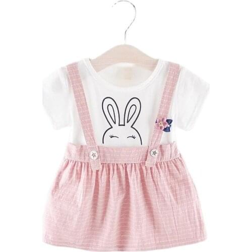 2021 Hot-selling 0-3 Year Old Baby Girl Clothes Toddler Girls Pricess Skirts Kids Dresses for Children Outfits 100% Pure Cotton