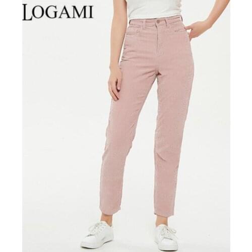 LOGAMI Women's Corduroy Trousers