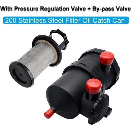 Oil Catch Can fit Hilux GU GQ Patrol ZD30 NAVARA D40 4WD Turbo Diesel Universal Oil-Air Separator Stainless Filter