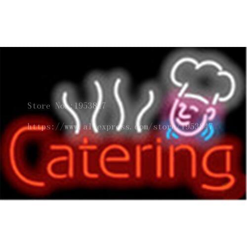 Catering Neon sign Real Glass Tube Bulbs Light Bar Beer Club Decoration Food Custom Signs Signboard Bread Store Shop 17"x14"