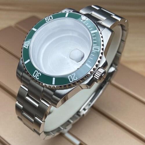 Nh35 36 eta 2824 miyota 8215 dial movement Mens watch 40mm case stainless steel Sapphire glass Bracelet Watchband ceramic bezel