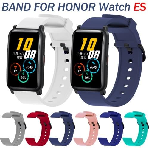 New Soft Sports Silicone Wrist Starp for Honor ES Smart Watch Band Watchband Bracelet Replaceable Straps Correa Accessories 20mm