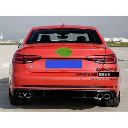 Suitable for A4l Audi Modified S4 Throat 17 18 19 New A4 B9s4 Double Side Four Outlet Tail Lip Row