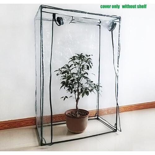 PVC Warm Garden Tier Mini Household Plant Greenhouse Cover Waterproof Anti-UV Protect Tomato Plants Flowers (without Iron Stand)