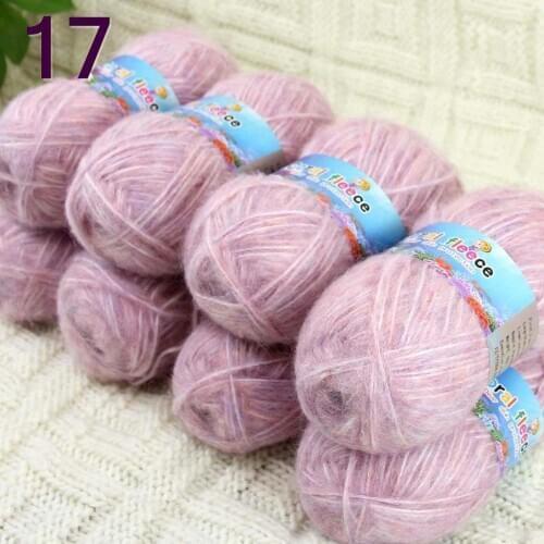 Sale 8SkeinX50gr Luxury Fluffy Soft NEW MOHAIR Shawls Hand Knit Crochet Yarn Pink red 822-17-8
