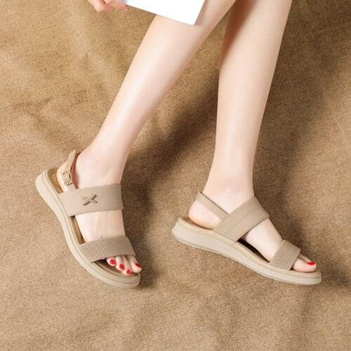 Womens sandals 2021 new summer flat shoes comfortable soft bottom shoes casual fashion designer outdoor open toe womens shoes