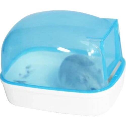 Chinchilla Bathroom Transparent Dry Sandbox Shower Room Smooth Plastic Large Space Hedgehog Sauna Room Small Animal Supplies