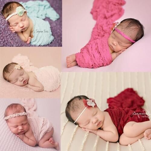 Ruffle Wrap Baby Photography Props Newborn Stretch Fabric Photo Posing for Bebe Shooting Fotografia Accesorios Studio Product