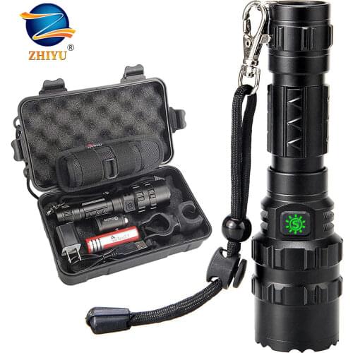 ZHIYU Bright Rechargeable Flashlight Use Li-ion 18650 Battery and Car Charger, IPX 65 Waterproof LED Torch Light for Emergency
