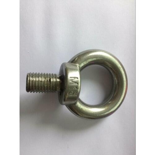 1pcs M16 Eye Bolt Stainless Steel Marine Lifting Eye Bolt Ring Screw Loop Hole for Cable Rope Lifting