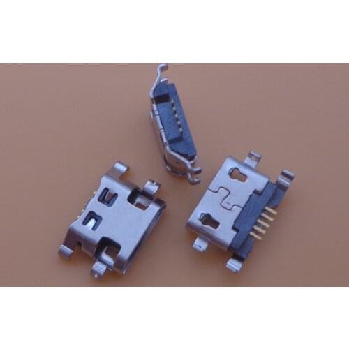 100pcs Micro Mini USB Jack 5pin Charging Port Socket Connector For Huawei Tag-l21 / Samsung j330h