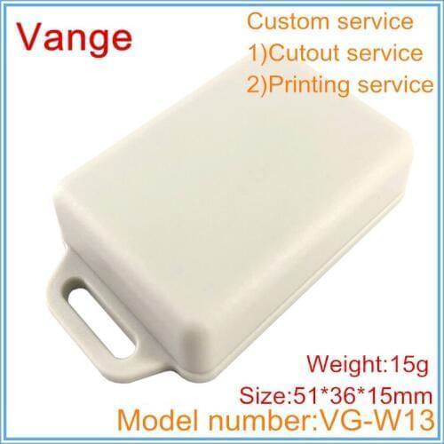 2pcs/lot wall-mounted plastic case IP54 ABS plastic enclosures boxes for device with customized service 51*36*15mm