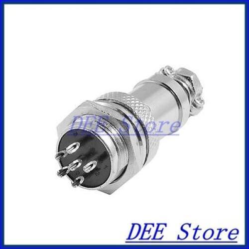 250V 4A Screw Base Electric Deck 6 Pins Aviation Connector