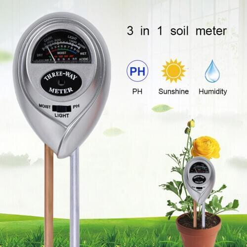 ANENG 3 in 1 Plant Tester Humidity Light Soil Acidity Meter Soil PH Meter Monitoring Hygrometer for Gardening Cultivation