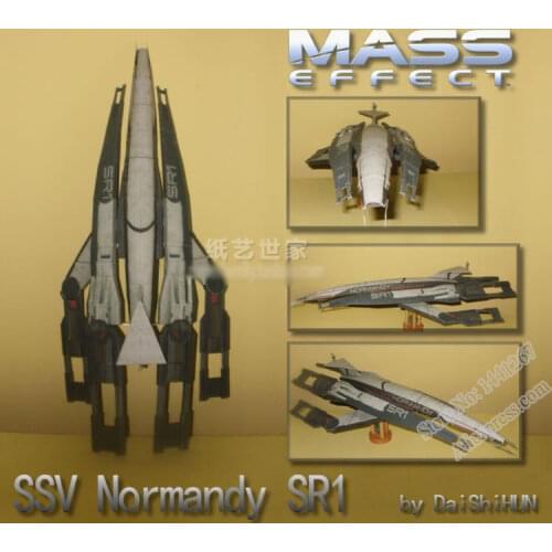 Mass Effect 2 SSV Normandy SR1 Spacecraft 3D Paper Model DIY