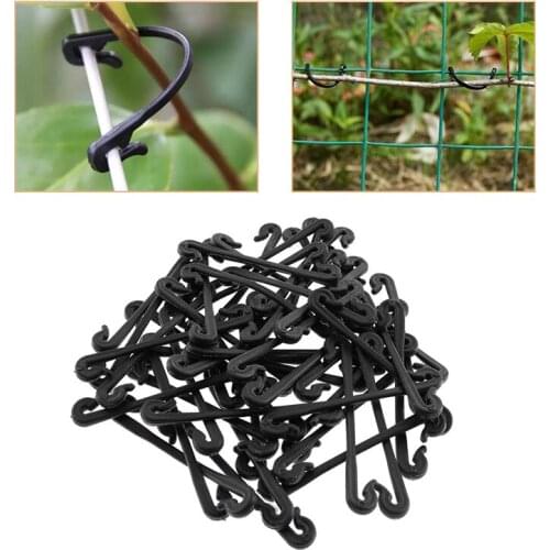 50PC Plastic Vines Fastener Tied Clip Buckle Fixed Lashing Tool Vegetable Grafting Support Clip Garden Plant Vegetable Fix Hook