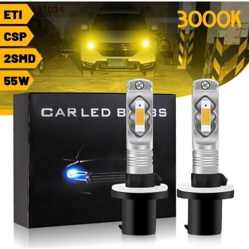 Car LED Headlight H7/H11/H8 55W High Lumen Headlight Front Fog Lamps Super Bright Ultra High Performance Headlight Bulb CSP Chip