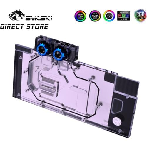 Bykski GPU Water Block Full Coverage Block For Gigabyte AORUS GTX 1080 Ti VGA Watercooler Heatsink 5V/12V RGB N-GV1080TIXT-X