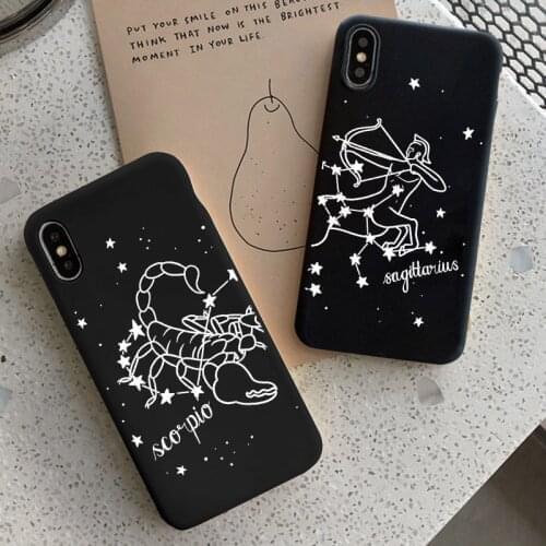 Twelve constellations Phone Case For iPhone 8 6s 7 Plus SE 2 Cases For iPhone 11 12 Pro Max Mini X XR XS Max Soft Silicone Cover