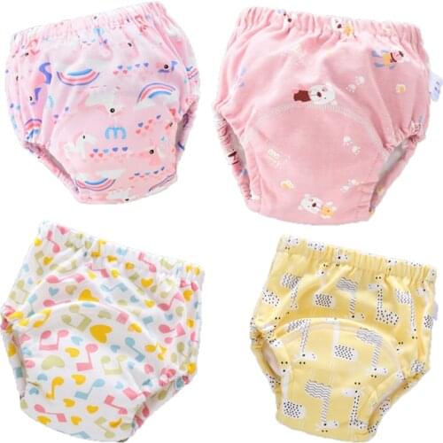 Baby Training Nappy Cloth Panties Reusable Washable Newborn Cotton Diaper Cover For Children Fit 0-18Kg baby