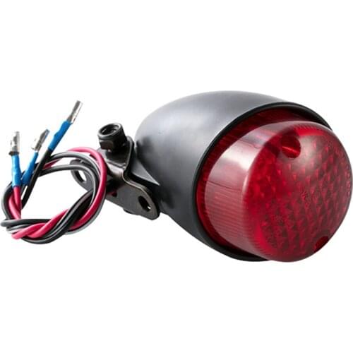 For Cruiser Chopper Rear Retrofit Brake Lamp Taillight 12V LED Running Light Black Refit Metal ABS Motorcycle Accessories