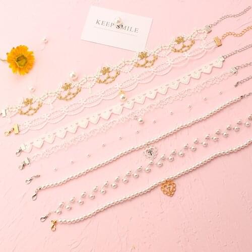 Sweet Pearl Choker Necklace Jewelry For Fashion Women Romantic Beads Chain Chokers Birthday Gift Party Jewelry