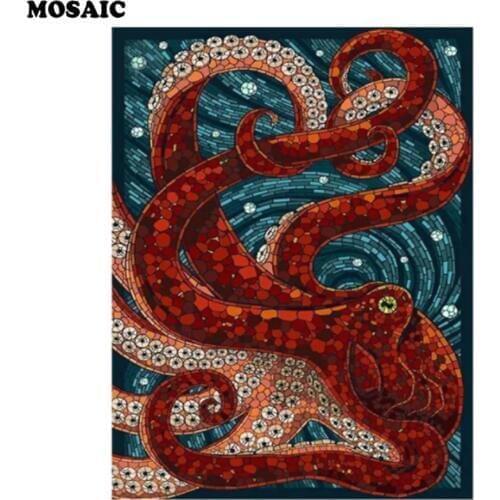 Diy 3d cross stitch Diamond Painting Animals Picture Of Rhinestones Diamond Mosaic Sets Diamond Embroidery Octopus Kitchen Decor