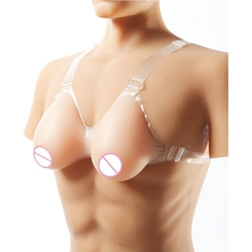 Shoulder Strap Style 1200g DD cup Fake Breasts Silicone False Chest Prosthesis For Mastectomy Crossdresser Shemale Use