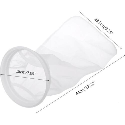 Nylon Mesh Filter Sock Bag Aquarium Marine Sump Fish Tank 200 Micron Replacement Bag