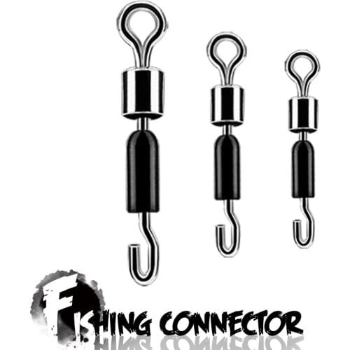 New 30PCS/lot Ball Bearing Swivel Solid Rings Fishing Connector Ocean Boat Fishing Hooks Quick Fast Link Connector
