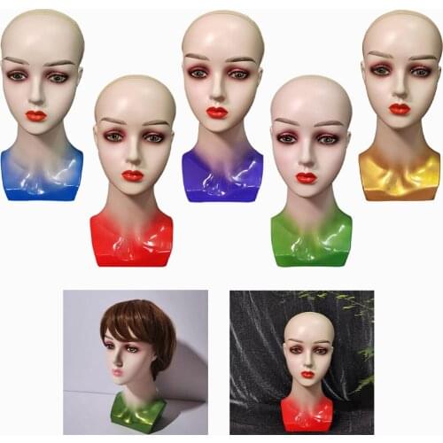 Durable Mannequin Head Bald Stand for Wigs Display for Display Female Manikin Head Wig Heads Hat Sunglasses Jewerly Displaying
