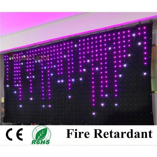 P9 2M x4M LED Video Curtain DMX 9cm spacing PC/ DMX controller with SD card
