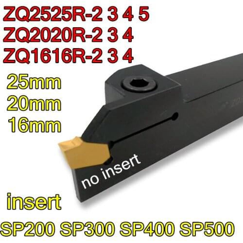 16mm 20mm 25mm ZQ1616R-2 3 4 ZQ2020R-2 3 4 ZQ2525R-2 3 4 5 insert SP200 SP300 SP400 SP500 CNC turning tool bar Free shipping