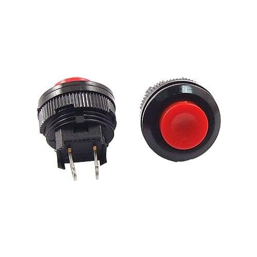 SPST OFF/(ON) N/O NO Red Round Cap Momentary Push Button Switch 1A 230V AC