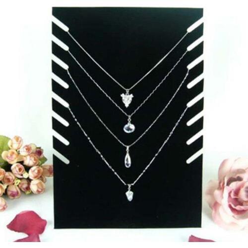 Necklace Chain Bracelet Display Holder Stand Velvet Board Jewelry Shelf Rack trendy