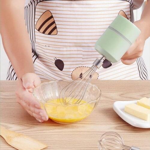Green Portable Wireless Electric Food Mixer Blender 3 Speeds High Power Dough Blender Egg Beater Baking Hand Mixer Kitchen Tools