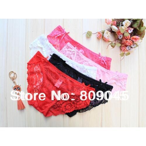 Women lace many color sexy underwear/ladies panties/lingerie/bikini underwear lingerie pants/ thong intimate wear WQ1009-1pcs