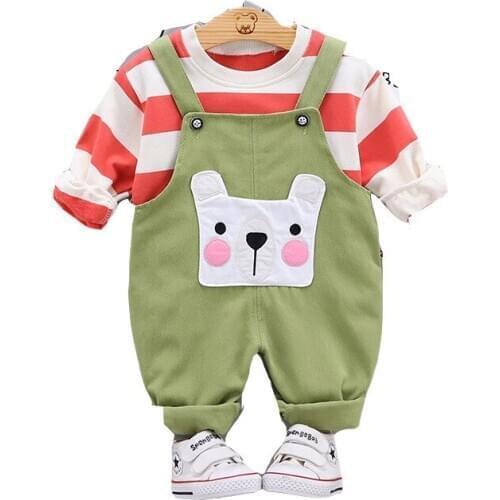 2020 New Toddler kids clothes cute cartoon 2pcs baby boys girls outfits autumn comfortable babys overalls suits infant clothing