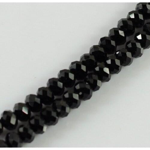 3*4mm 1000pcs White black Mixed Color Faceted Quartz Rondelle glass Beads necklace Bracelet DIY spacer best Findings crystal