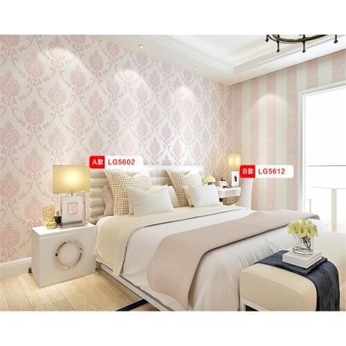 Beibehang papel de parede 3D simple european-style wall paper with a non woven striped bedroom wall wallpaper papier peint