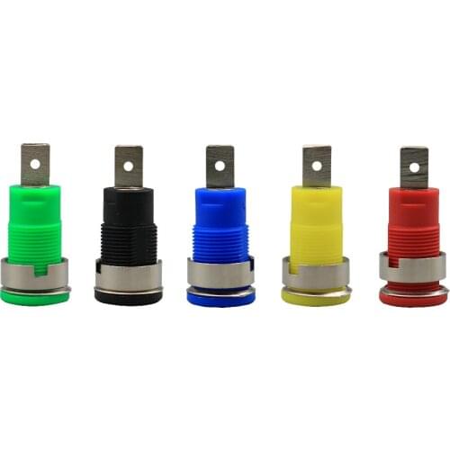 5Pcs 4mm Nickel Plated Binding Post Banana Jack Socket Panel Mount Five Color