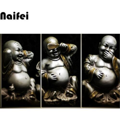 5D DIY Diamond embroidery laughing Buddha diamond painting Cross Stitch full square Rhinestone mosaic decoration gift